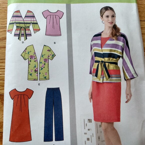 Plus Size 20-28 Sewing Pattern Dress Top Jacket Pants UNCUT Simplicity 1620 - Picture 4 of 9